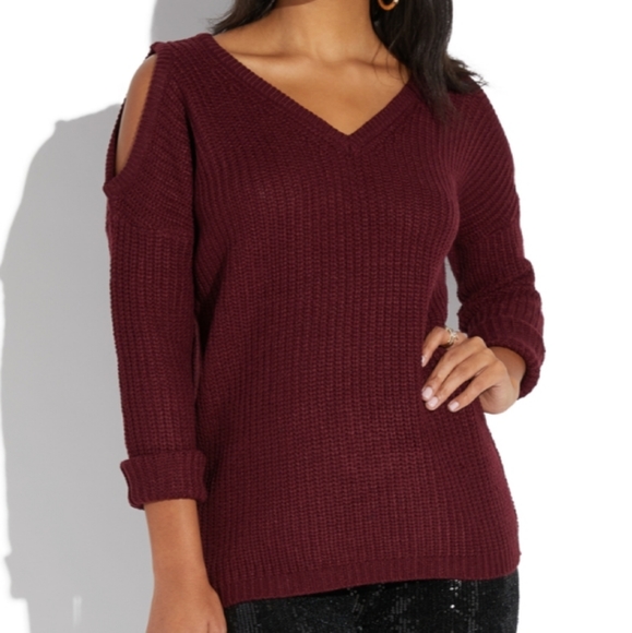 Sweaters - BURGUNDY SWEATER